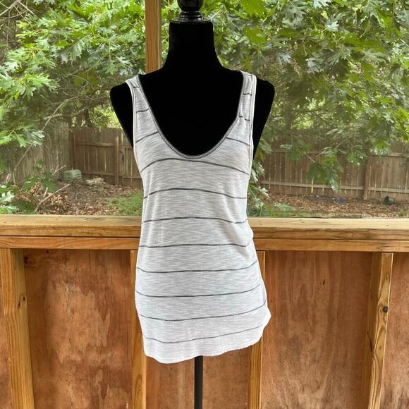 Splendid Women's White And Grey Scoop Neck Racerback Top Size XS. NEW - Picture 1 of 8